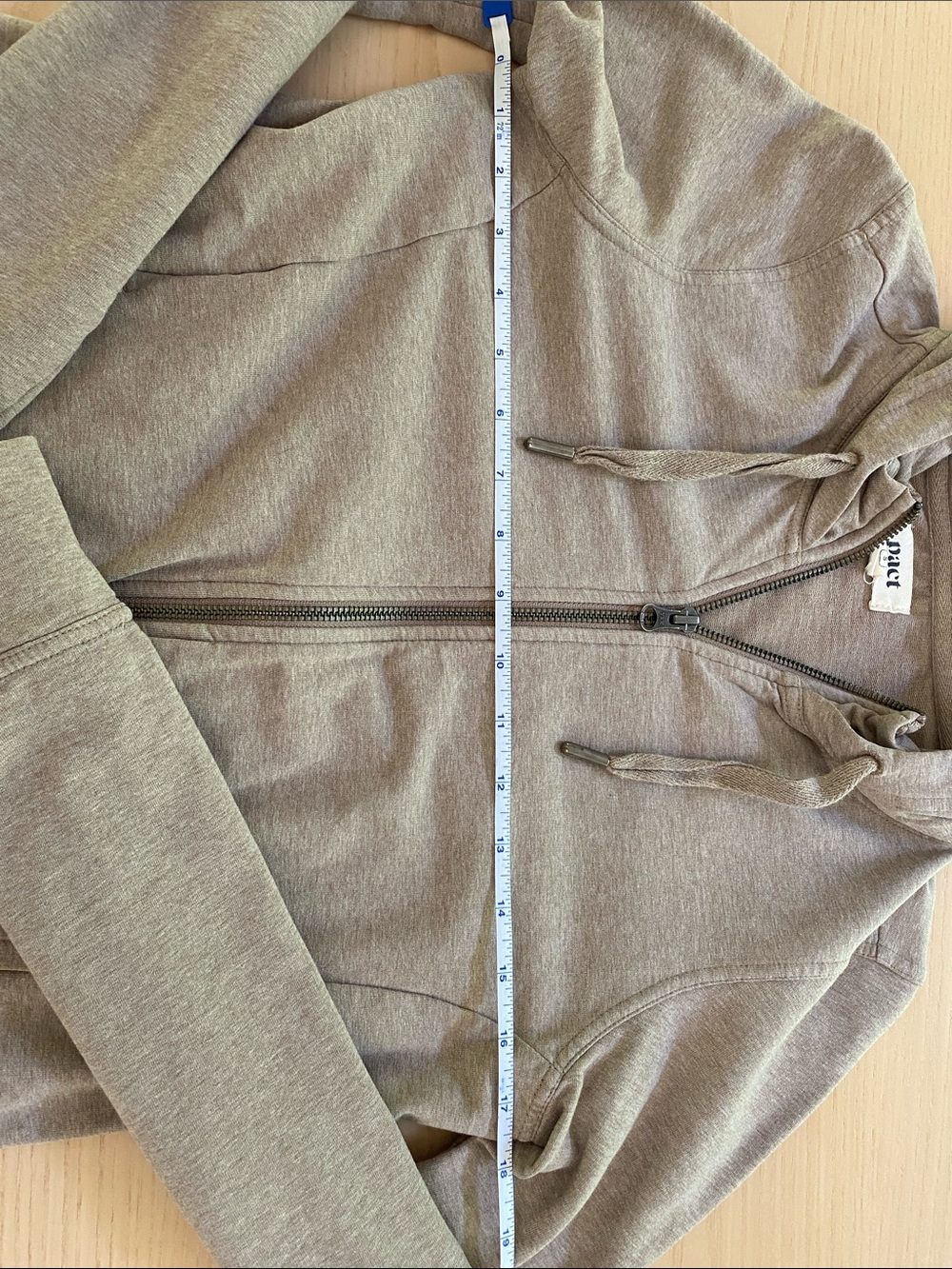 Pact Hoodie in Taupe Brown - Picture 3 of 5